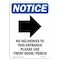 Signmission OSHA Notice Sign, 14" Height, Rigid Plastic, No Deliveries To This Sign With Symbol, Portrait OS-NS-P-1014-V-14478 - alternate 1
